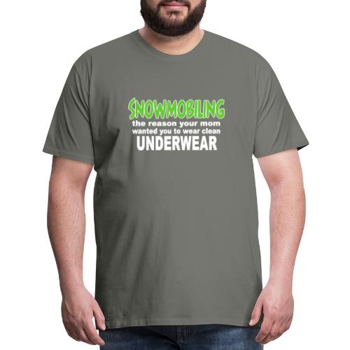 Snowmobiling Underwear - Men's Premium T-Shirt