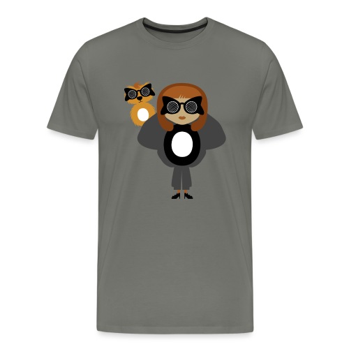 Alphabet letter O - Fashion Girl and Creature - Men's Premium T-Shirt