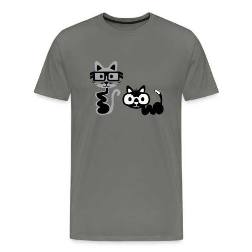Big Eyed, Cute Alien Cats - Men's Premium T-Shirt