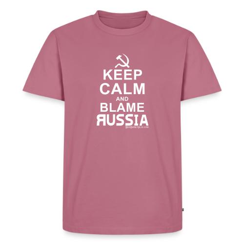 Keep Calm and Blame Russia (white) - Men's Premium T-Shirt