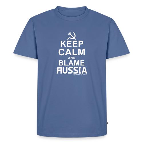 Keep Calm and Blame Russia (white) - Men's Premium T-Shirt