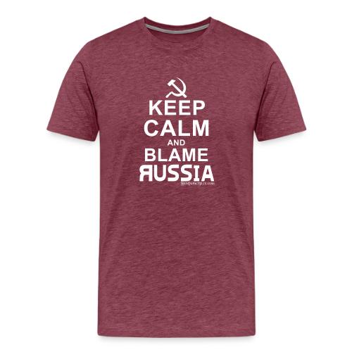 Keep Calm and Blame Russia (white) - Men's Premium T-Shirt