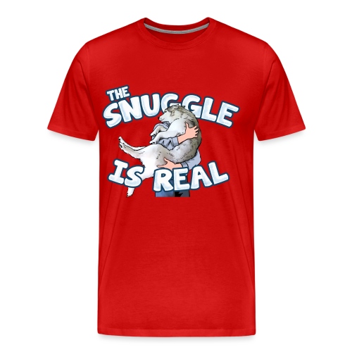 The Snuggle is Real - Siberian Husky - Men's Premium T-Shirt