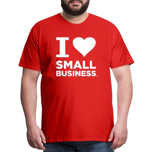 I Heart Small Business Logo (All White) - Men's Premium T-Shirt