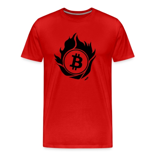 btc logo with fire around - Men's Premium T-Shirt