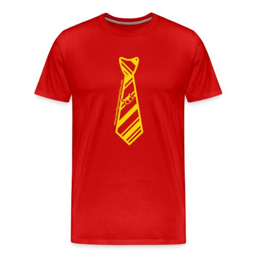silver-tie-tshirt-01 - Men's Premium T-Shirt