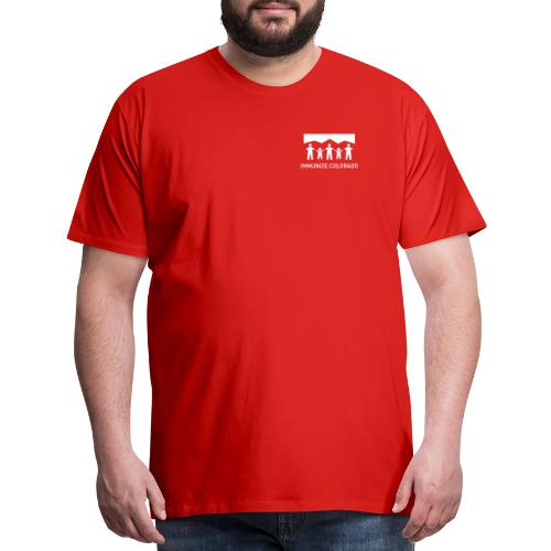ImmunizeColorado vertical white - Men's Premium T-Shirt