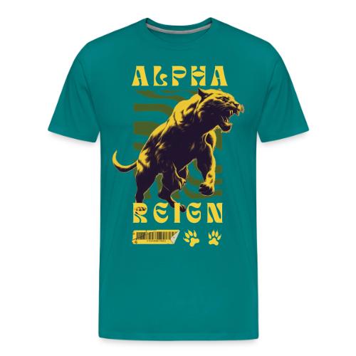 Unleash The Inner Alpha: Fierce Animal Print - Men's Premium T-Shirt