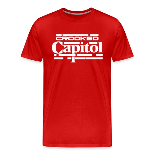 Crooked Capitol Logo White - Men's Premium T-Shirt