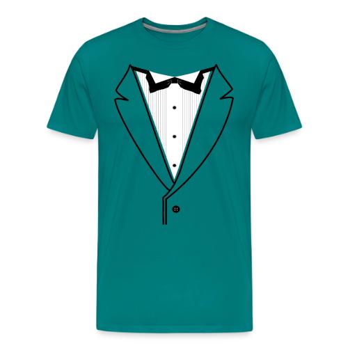 Tuxedo Plain w. Black Lines - Men's Premium T-Shirt