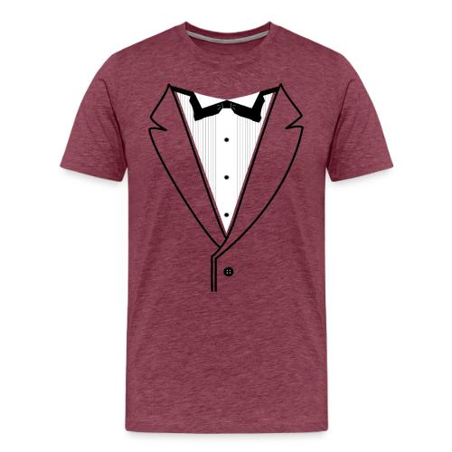Tuxedo Plain w. Black Lines - Men's Premium T-Shirt