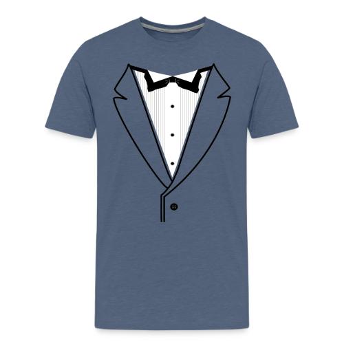 Tuxedo Plain w. Black Lines - Men's Premium T-Shirt