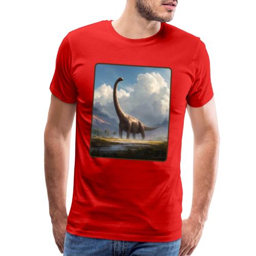 Brachiosaurus Valley Landscape Design - Men's Premium T-Shirt