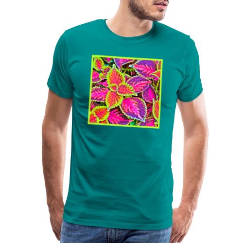 Vivid ChromaLeaf Harmony Pattern - Men's Premium T-Shirt
