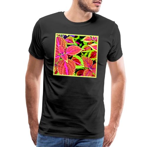 Vibrant RadiantLeaf Dreams Pattern - Men's Premium T-Shirt