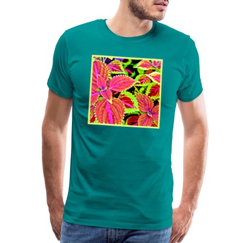 Vibrant RadiantLeaf Dreams Pattern - Men's Premium T-Shirt
