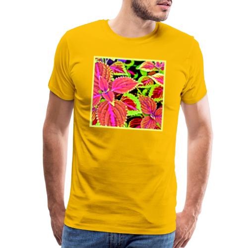 Vibrant RadiantLeaf Dreams Pattern - Men's Premium T-Shirt