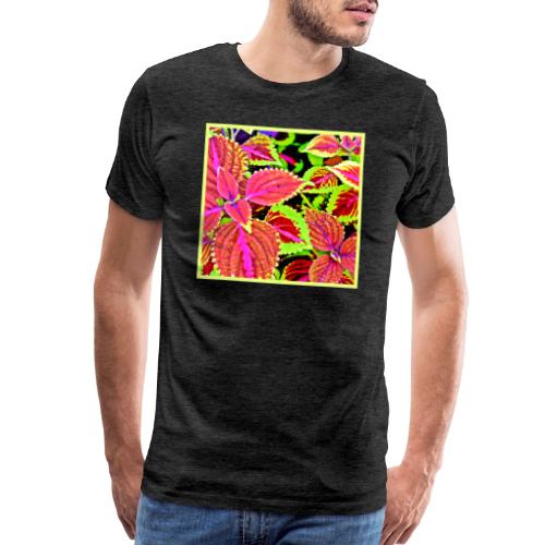 Vibrant RadiantLeaf Dreams Pattern - Men's Premium T-Shirt