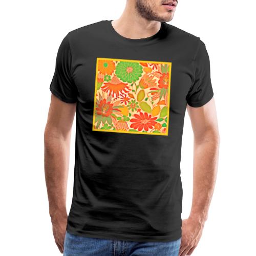 Vibrant Blossom Elegance Pattern - Men's Premium T-Shirt