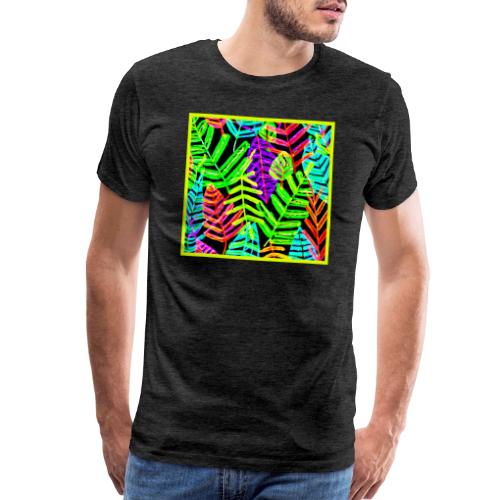 Glowing Leaf Pattern Design - Men's Premium T-Shirt