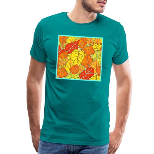 Neon Foliage Burst Vibrant Design - Men's Premium T-Shirt
