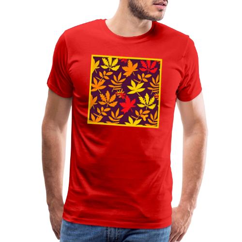 Cute Leaf Patterns Modern Style - Men's Premium T-Shirt