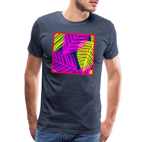 Neon Leaf Delight Chromatic Art - Men's Premium T-Shirt