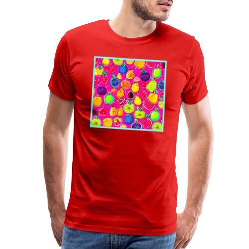 Vibrant Fruit Fusion Patterns - Men's Premium T-Shirt