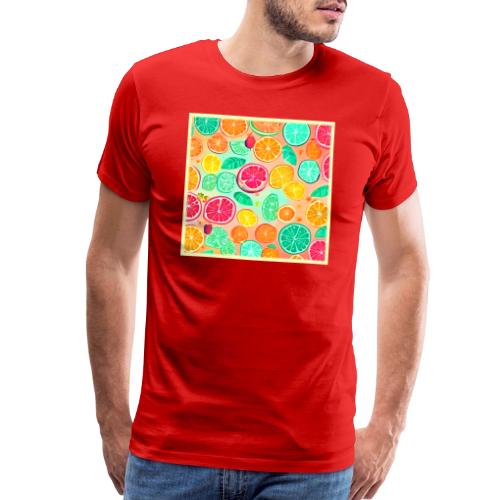 Colorful Citrus Galaxy Artwork - Men's Premium T-Shirt