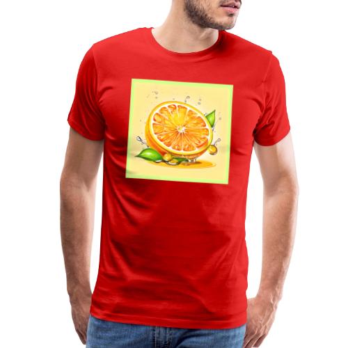 Orange Slice Splash - Men's Premium T-Shirt