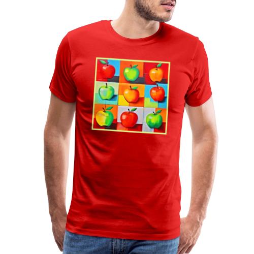 Colorful Apple Grid - Men's Premium T-Shirt