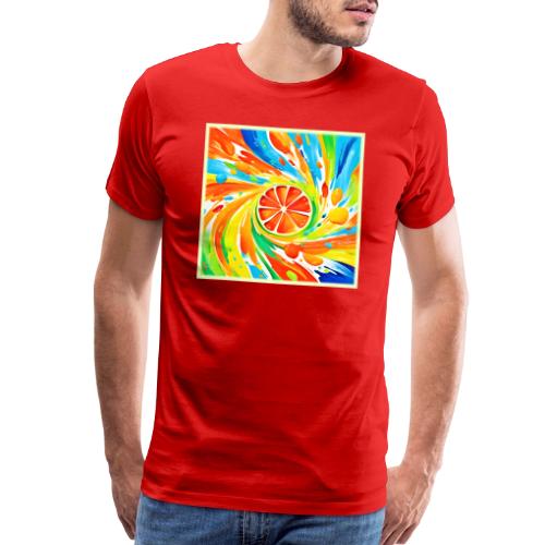 Citrus swirling Splash Design - Men's Premium T-Shirt