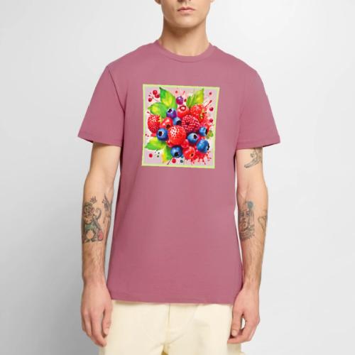 Summer Berry Splash Design - Men's Premium T-Shirt