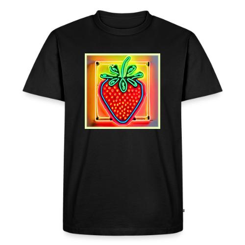 Colorful Strawberry Neon Glow - Men's Premium T-Shirt