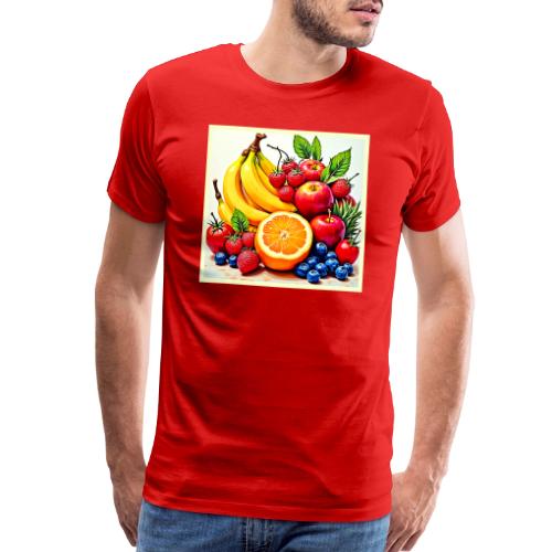 Vibrant Fresh Fruit Delight Design - Men's Premium T-Shirt