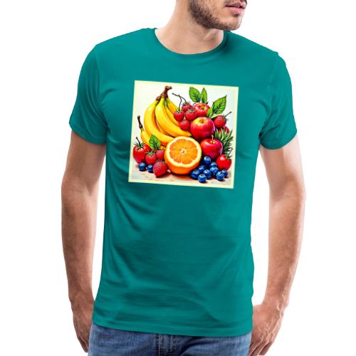 Vibrant Fresh Fruit Delight Design - Men's Premium T-Shirt