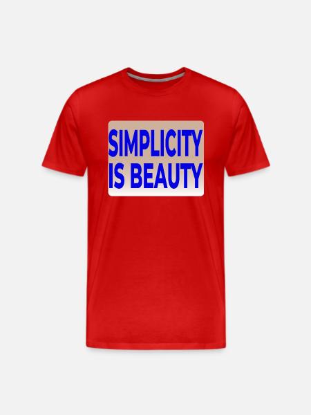 SIMPLICITY IS BEAUTY T-SHIRT - Men's Premium T-Shirt - red