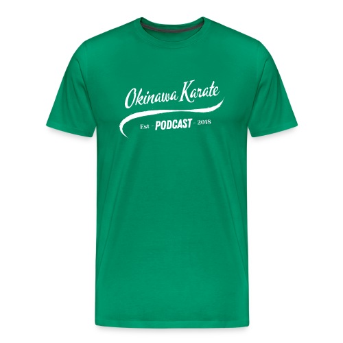 Okinawa Karate Podcast White Print - Men's Premium T-Shirt