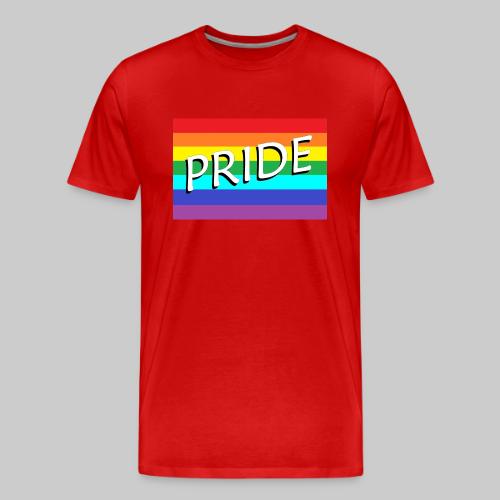 Pride Flag with Pride Text - Men's Premium T-Shirt