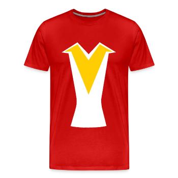Voltes V Uniform - Men's Premium T-Shirt - red - Front - Liam (192cm)
