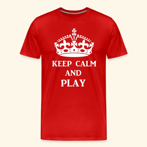 keepcalmplaywht - Men's Premium T-Shirt