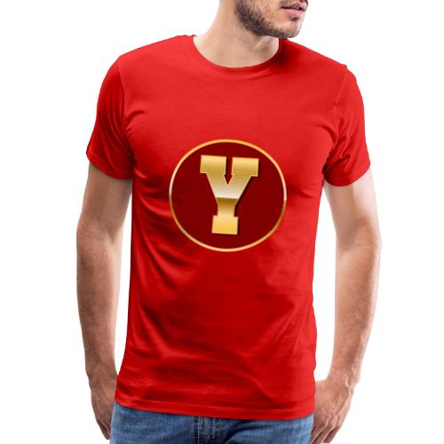 Letter Y – Capital Varsity Alphabet Monogram - Men's Premium T-Shirt