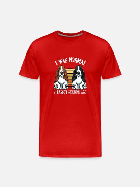 Basset Hound - Men's Premium T-Shirt - red