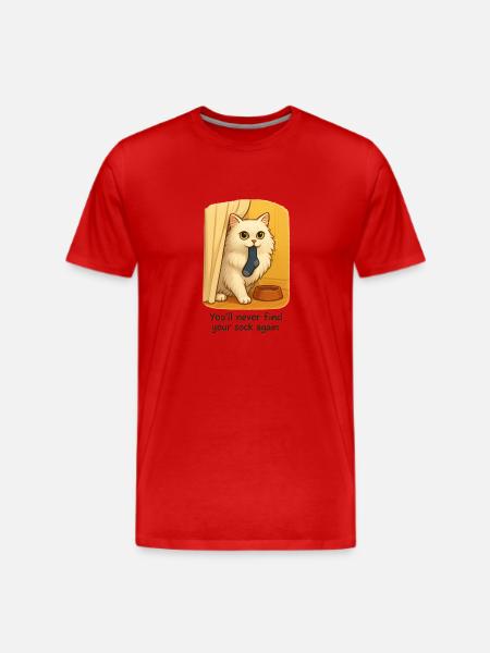 The Sock Thief - Men's Premium T-Shirt - red