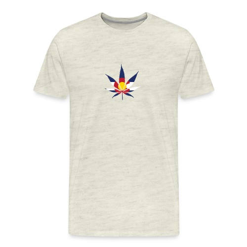 Colorado Pot Leaf Flag - Men's Premium T-Shirt