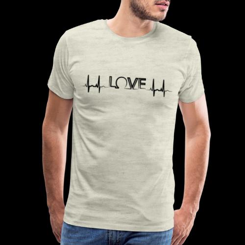 Love Heartbeat | EKG - Men's Premium T-Shirt