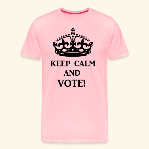keep calm vote blk - Men's Premium T-Shirt