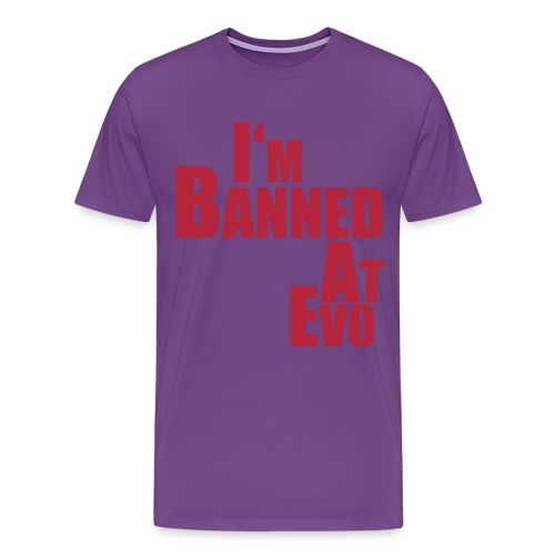 Banned at Evo (Silver Lettering) - Men's Premium T-Shirt
