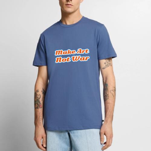 Make Art Not War — Peaceful Creativity Script - Men's Premium T-Shirt