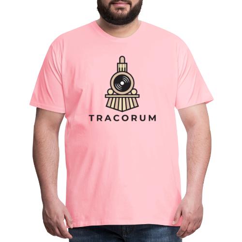 Cartoon Cosmic Train with LP Light - Men's Premium T-Shirt